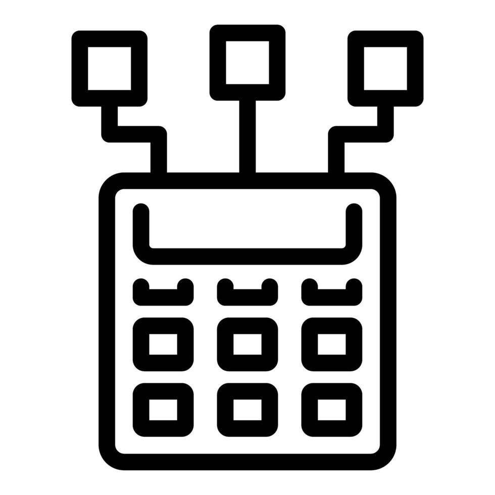 Electronic calculator performing mathematical operation with data analysis vector