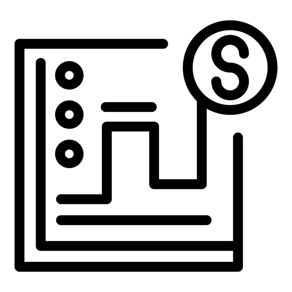 Financial report showing money flow connected to dollar coin vector