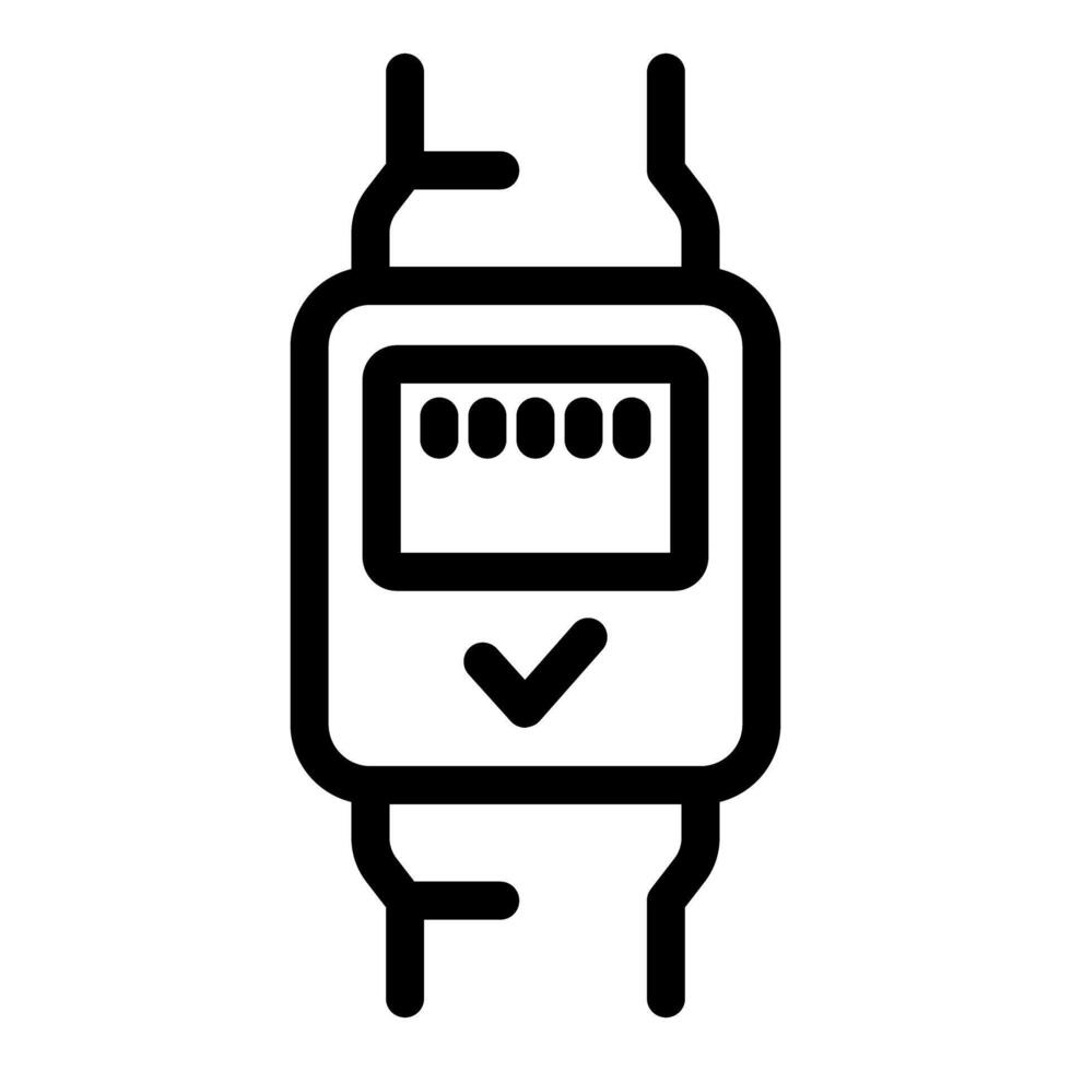 Electric meter icon showing power consumption measurement vector