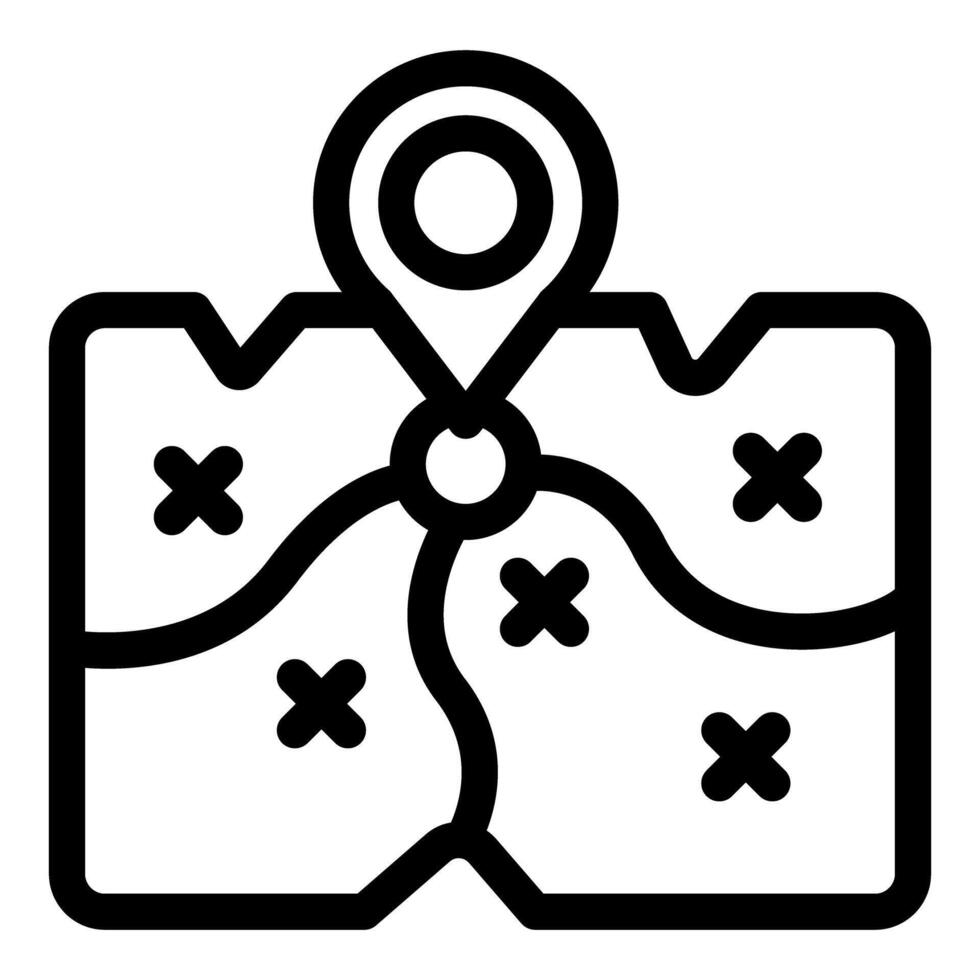 Location pin dropping on digital map for gps navigation vector