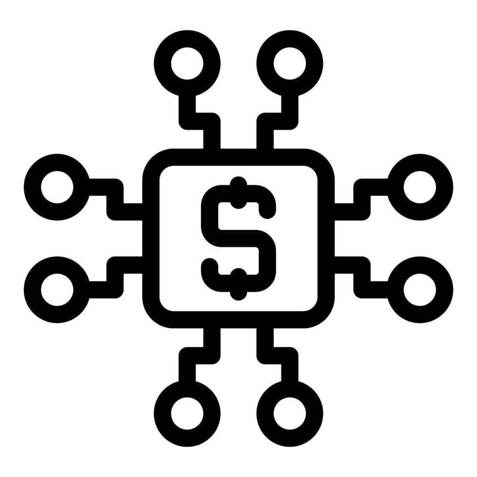Digital banking system processing financial transactions vector