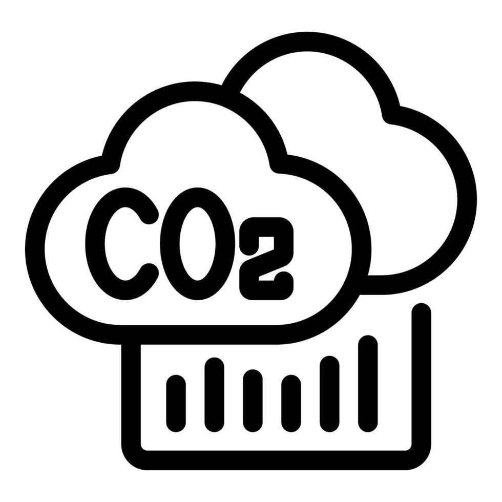 Co2 emission chart showing pollution data vector