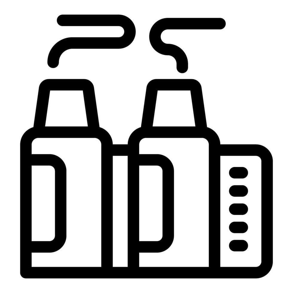 Nuclear power plant generating electricity with steam coming out of cooling towers vector