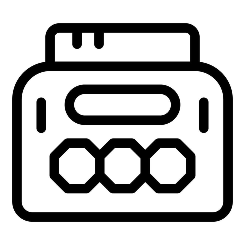 Radio receiver broadcasting news and music playing modern hits vector