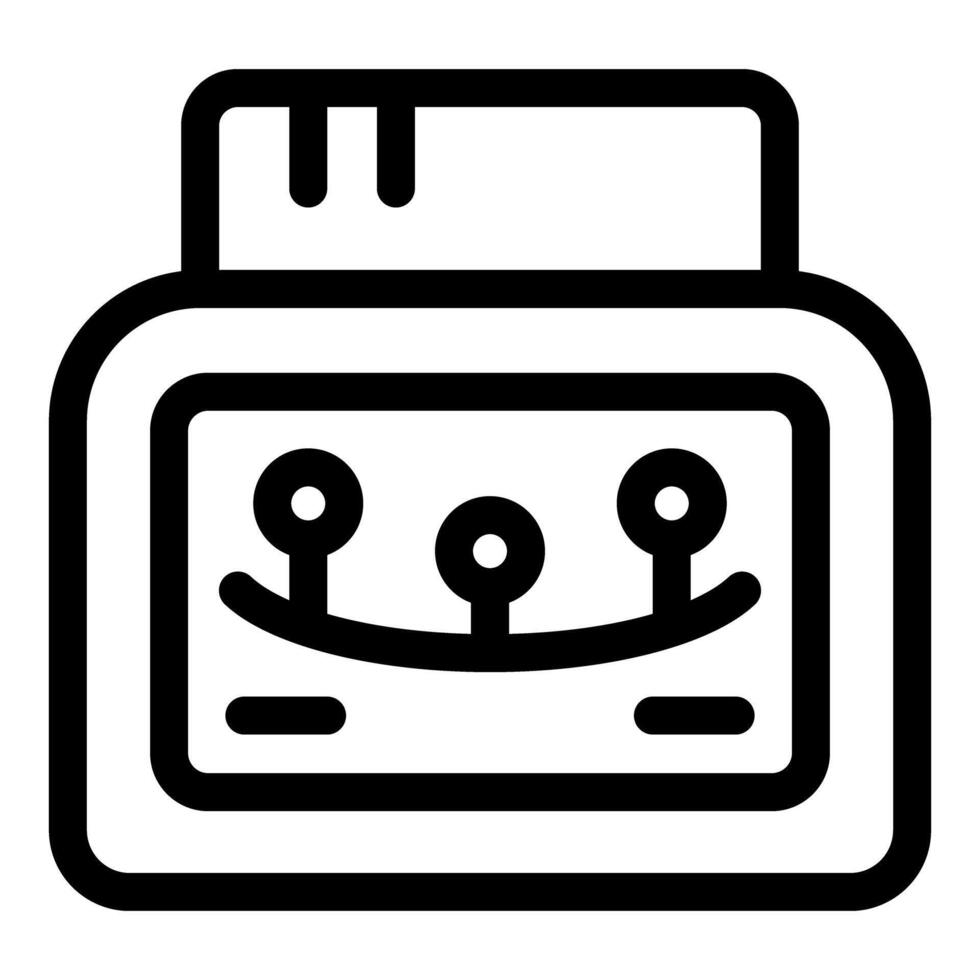Ultrasound machine showing baby developing in womb icon vector
