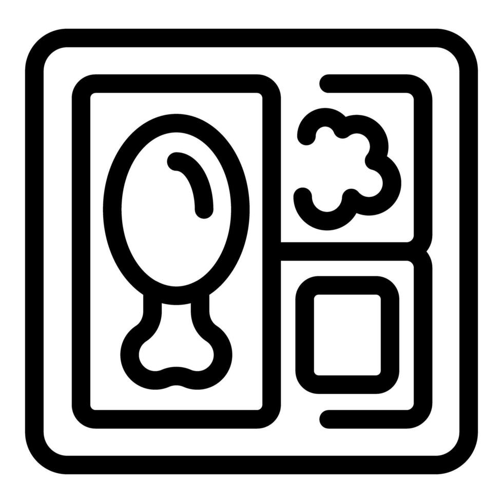 Lunchbox icon representing a healthy meal for adults and children vector
