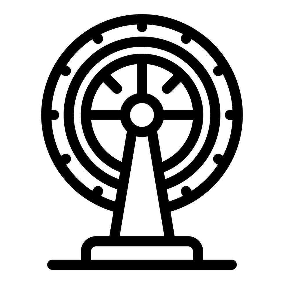 Fortune wheel standing on platform symbolizing gambling vector