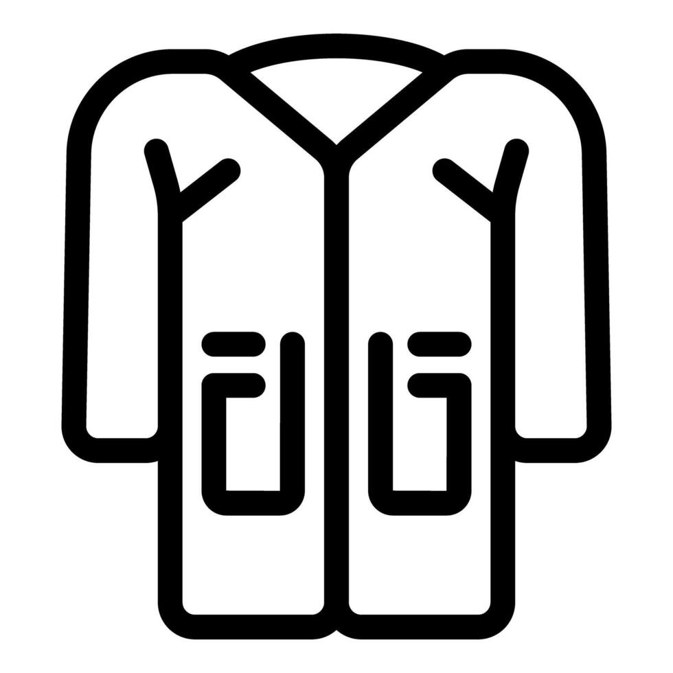 Lab coat icon representing medical professional and laboratory work vector