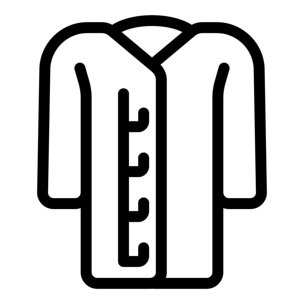 Lab coat icon representing medical professional and laboratory work vector