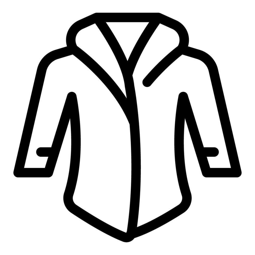 Long elegant coat protecting from cold weather vector