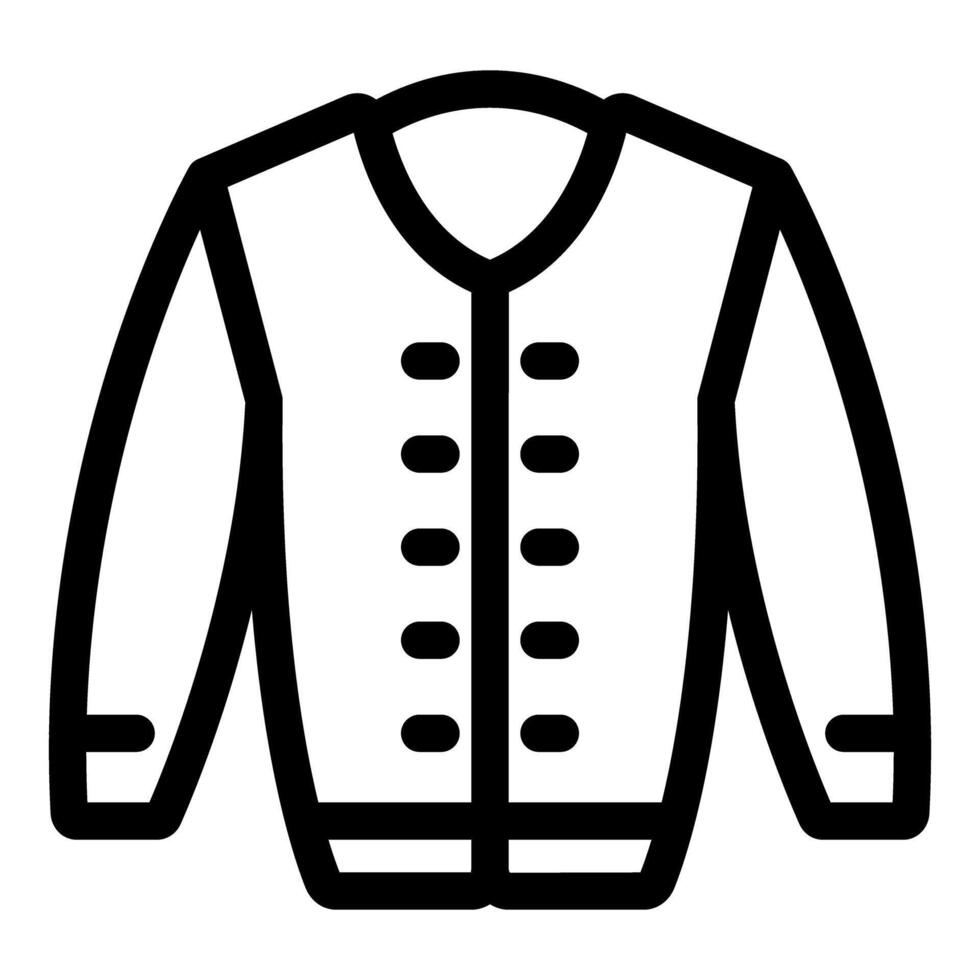 Long sleeve cardigan with buttons featuring minimalist design for fashion projects vector