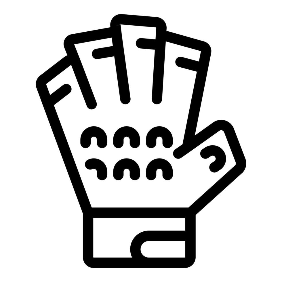 Goalkeeper glove icon showing sports uniform for soccer vector