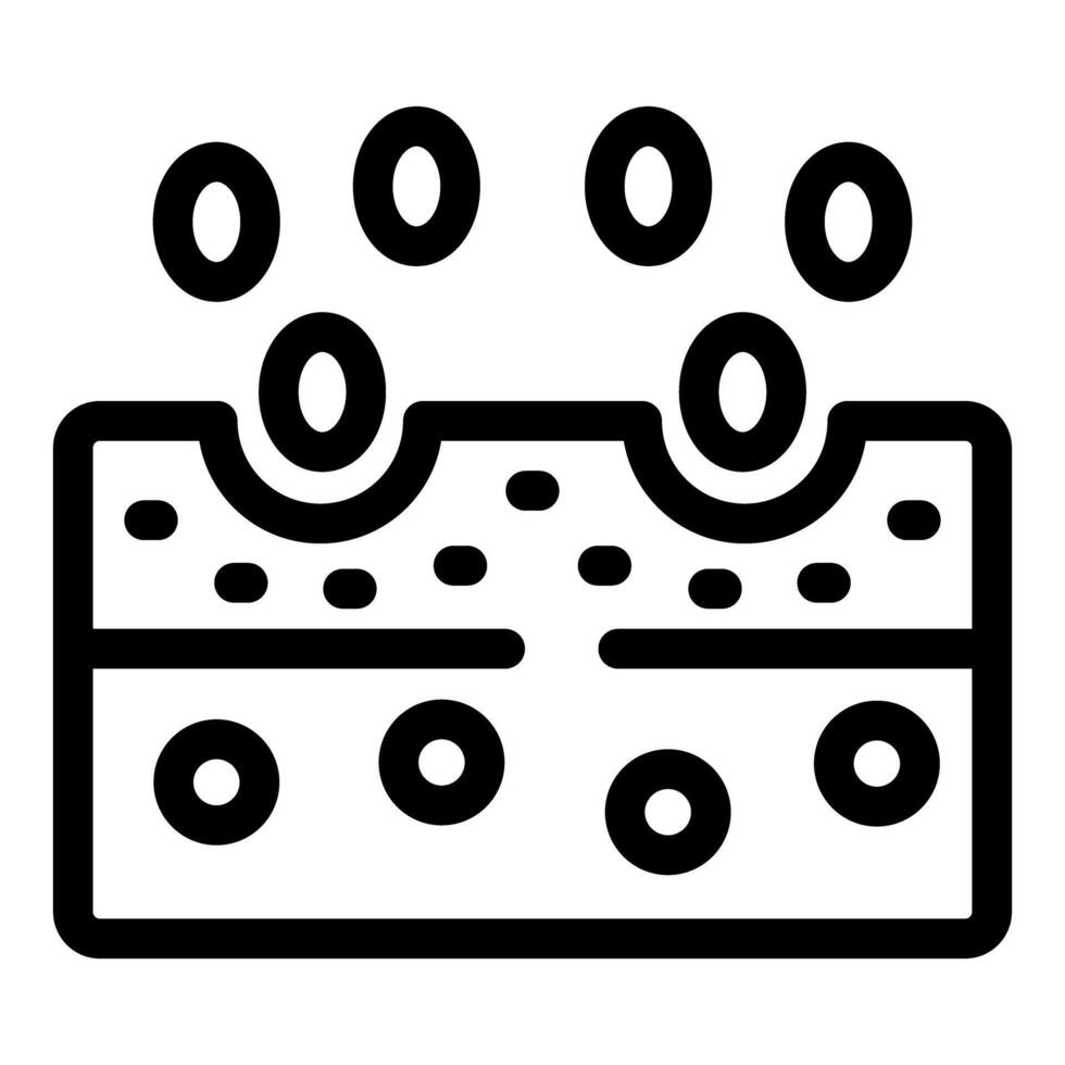 Oxygen saturating skin layers during facial treatment icon vector