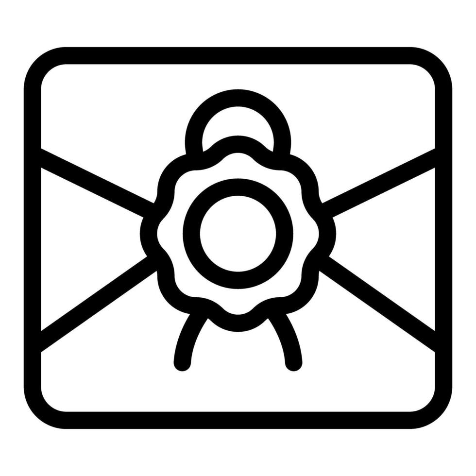 Envelope being sealed with wax seal for authenticity and security vector
