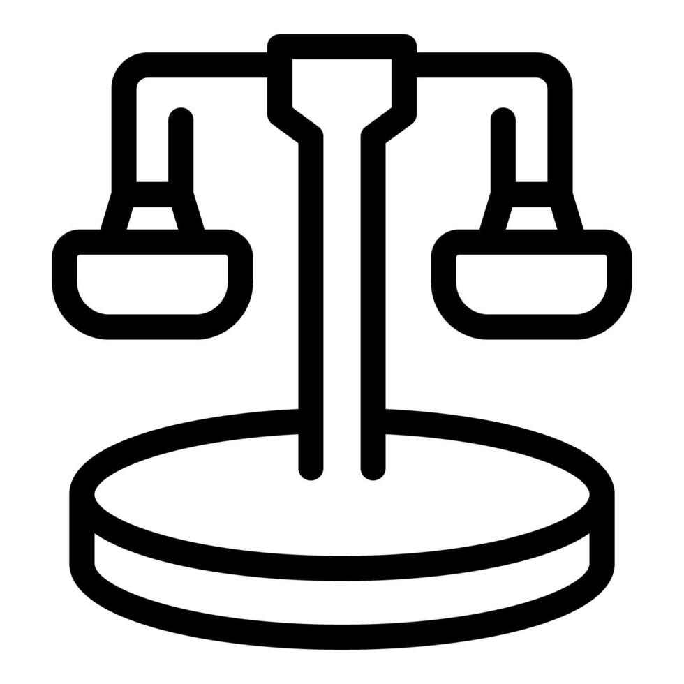 Balance scale representing concept of justice and law vector