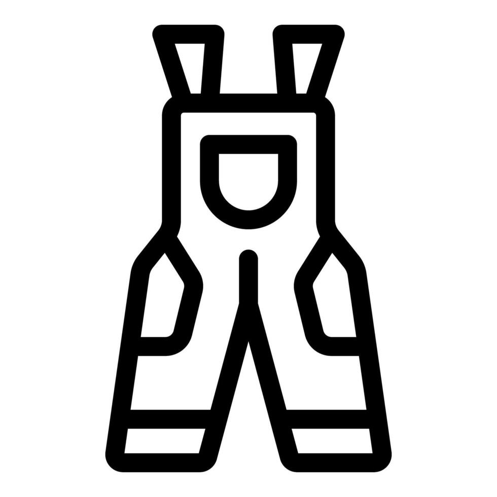 Work overalls icon showing working clothes for laborer vector
