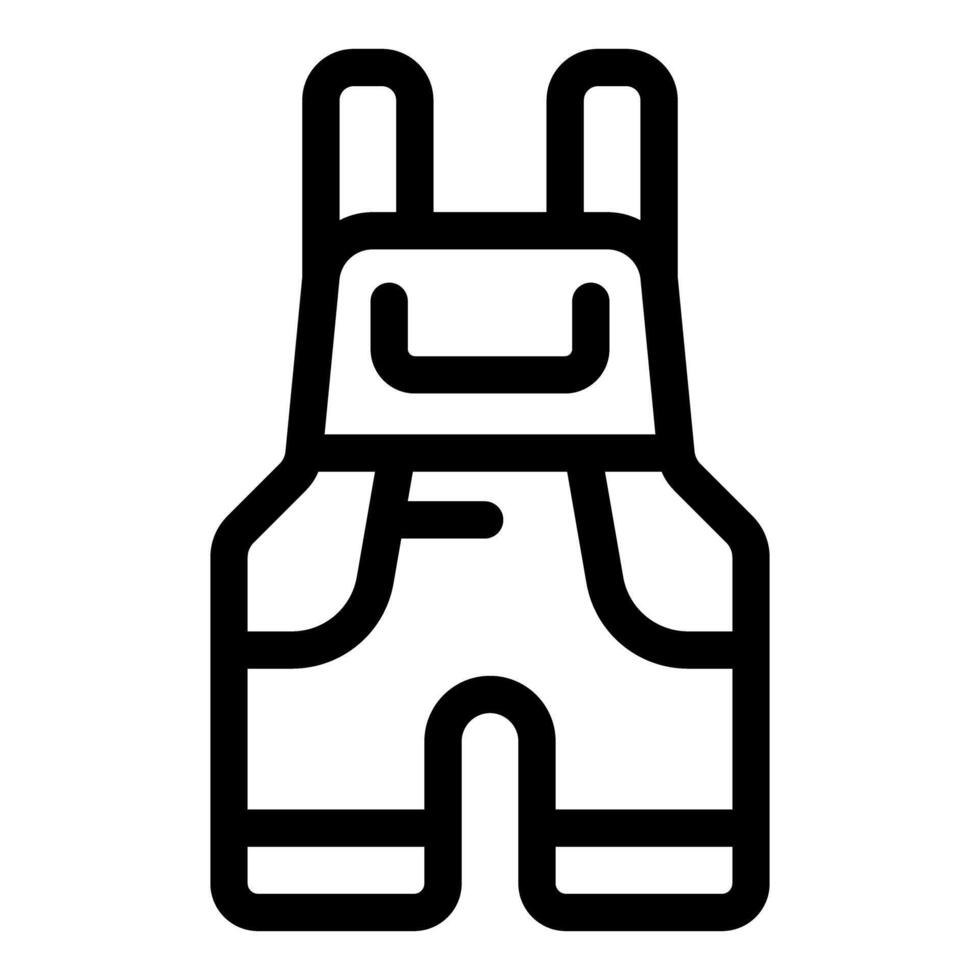 Blacksmith wearing dungarees with work clothes icon vector