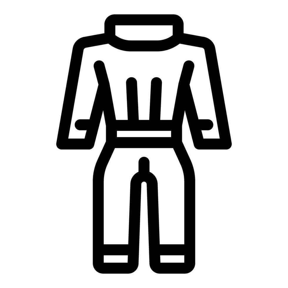 Protective clothing icon representing workwear for hazardous environments vector