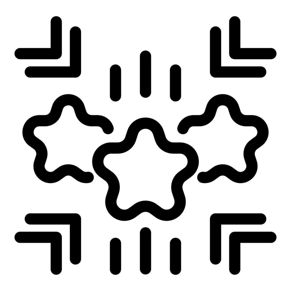 Blockchain network connecting three stars with data security system vector