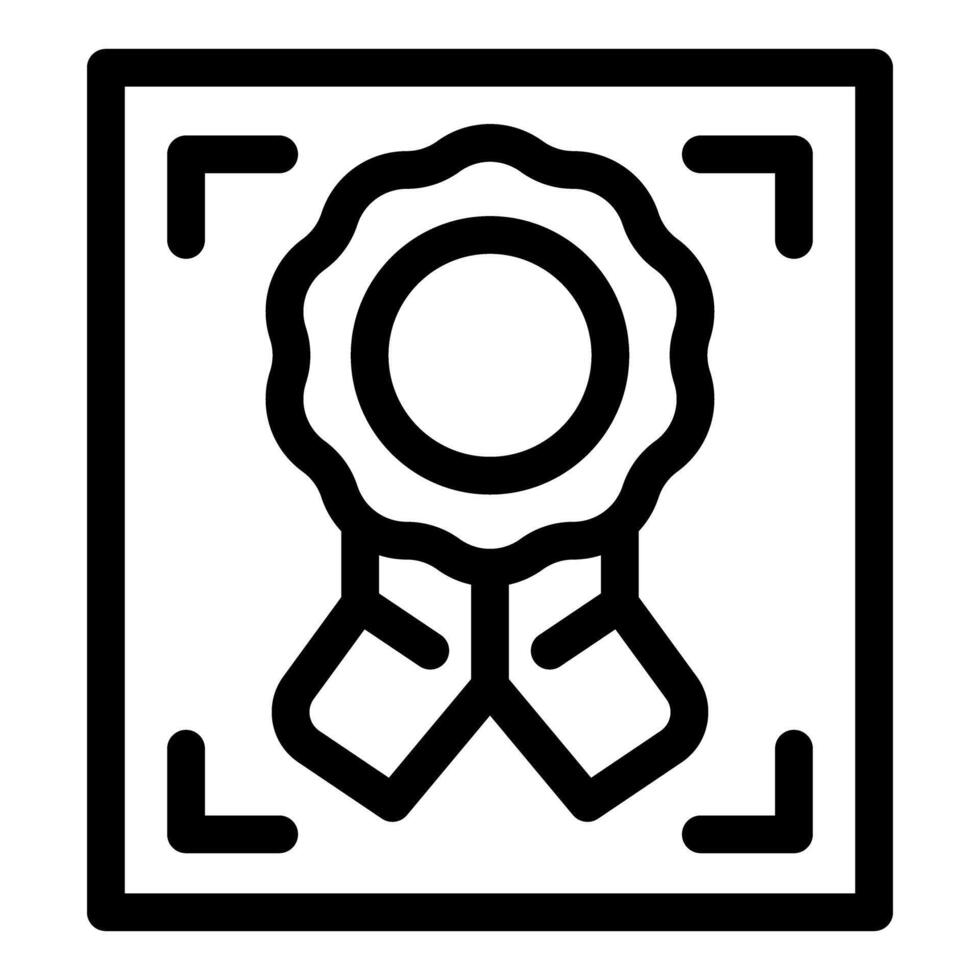 Award icon representing recognition of excellence and achievement vector