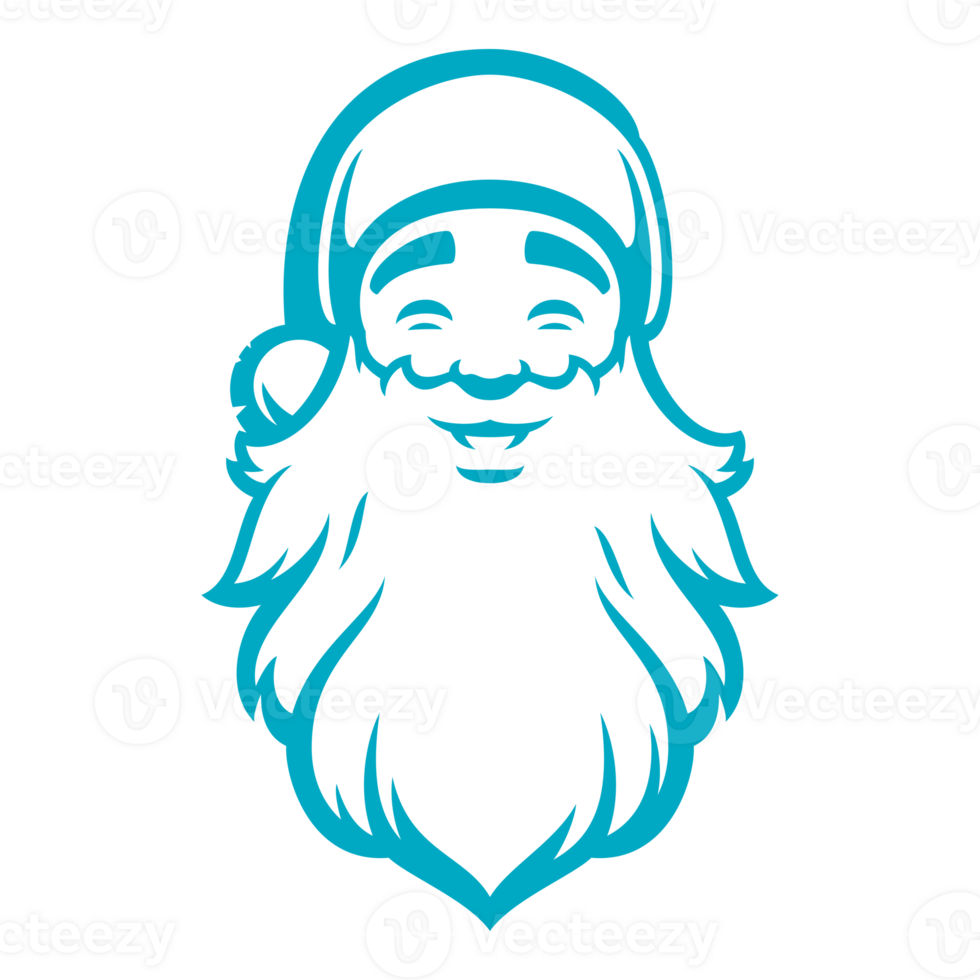 Head of happy Santa Claus png