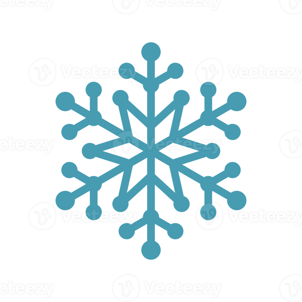 Blue silhouette of snowflake ornament png