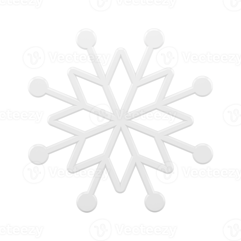 Festive white snowflake. Decorative tracery of white metal star png