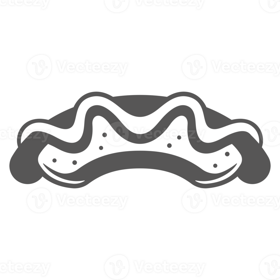 Hot dog hand drawn retro silhouette for street fast food design png