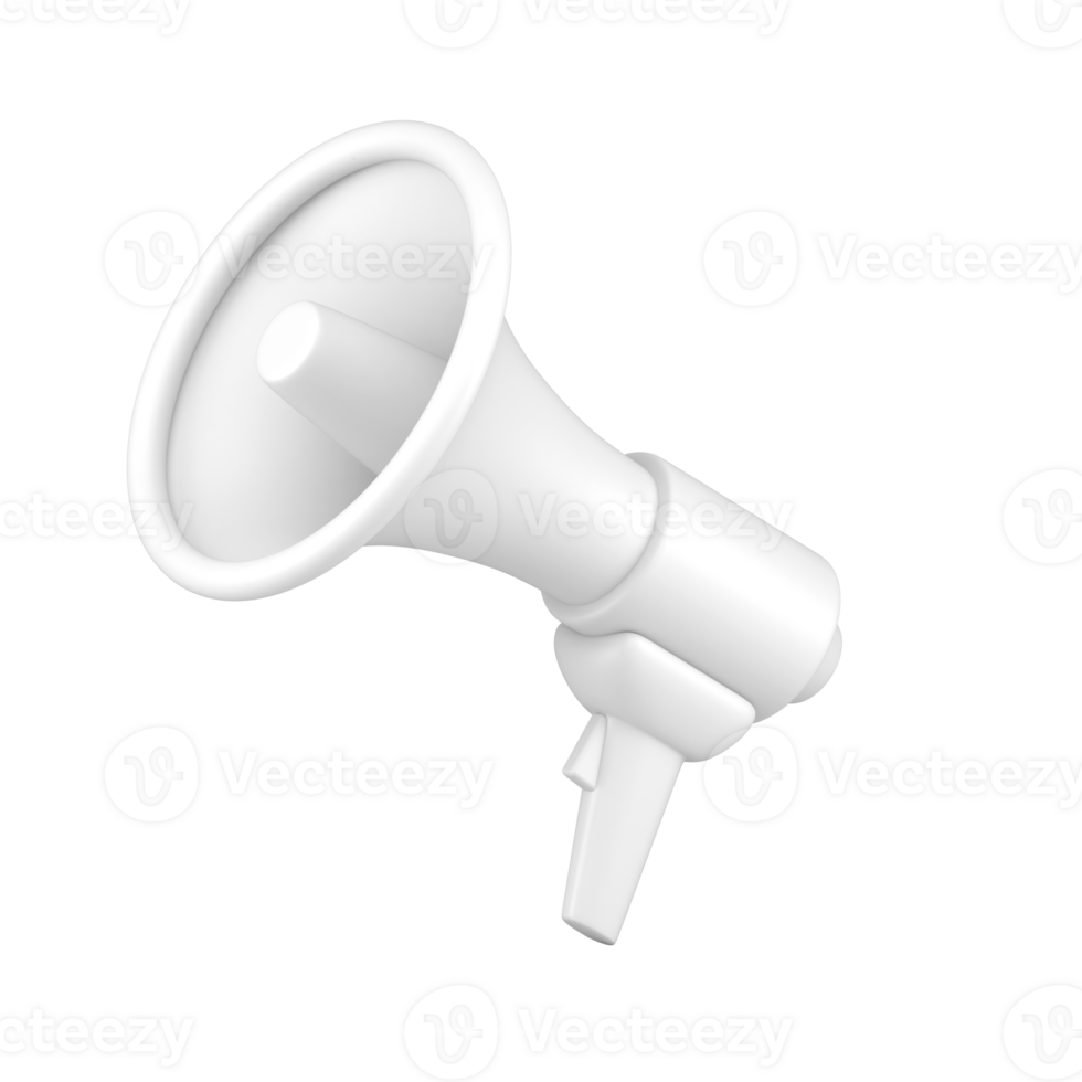 Sound loudspeaker 3d icon. Megaphone for emergency announcements and promotions png