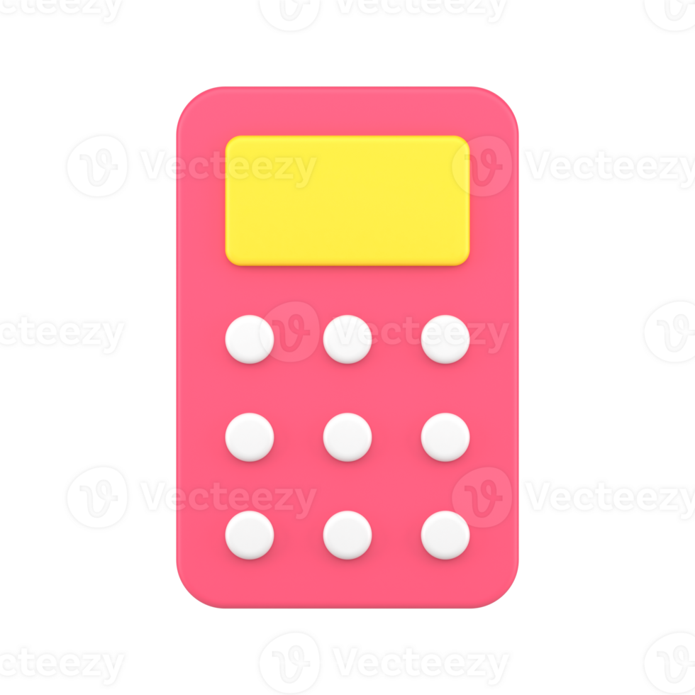 Red remote control 3d icon. Volumetric device for wireless communication with gadgets png