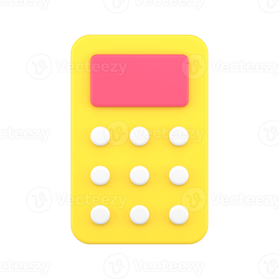 Yellow remote control 3d icon. Digital device for wireless communication with gadgets png