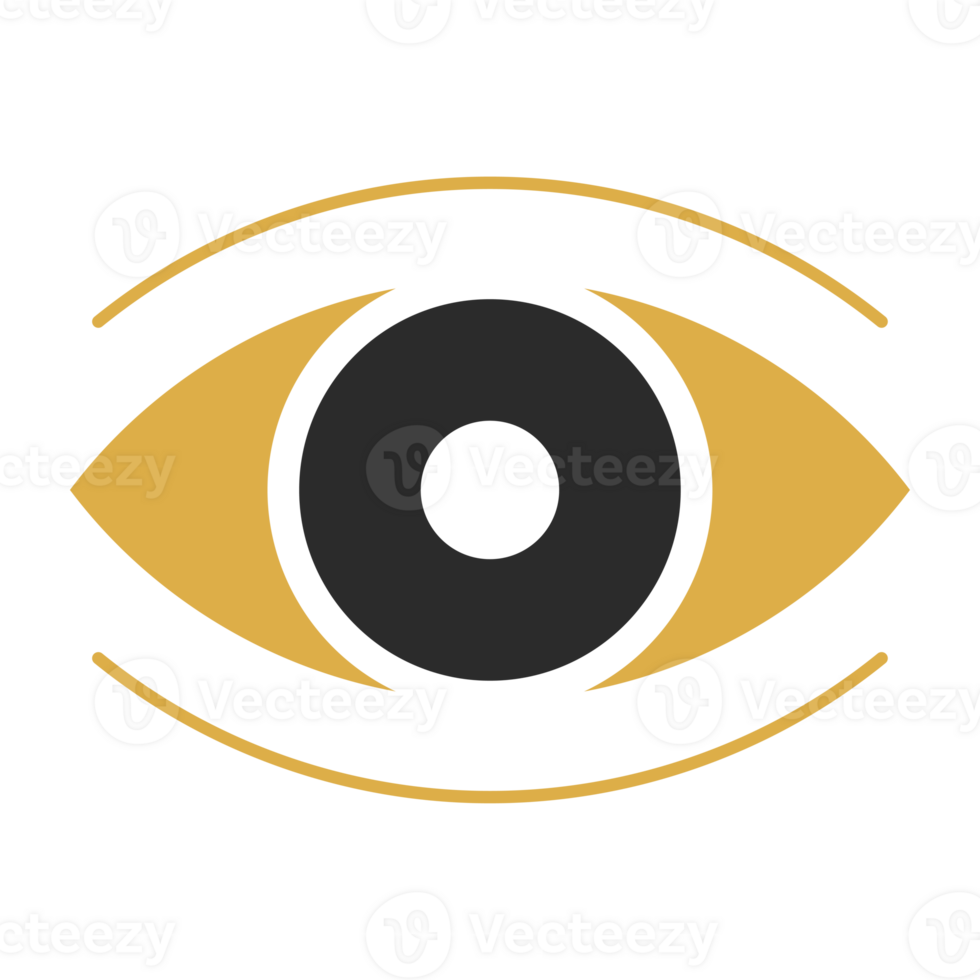 Magic watching eye hand drawn silhouette png