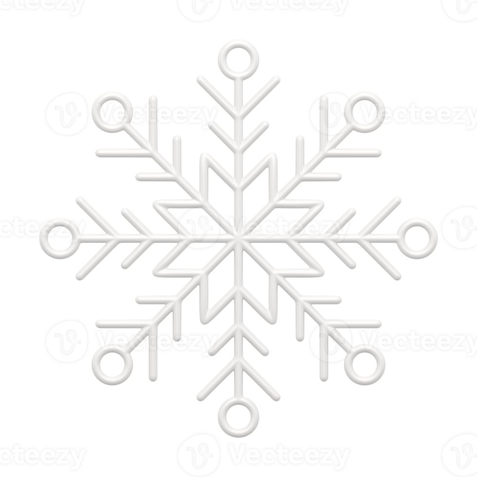 White christmas snowflake with delicate carvings. Ornate patterned gift for holiday png