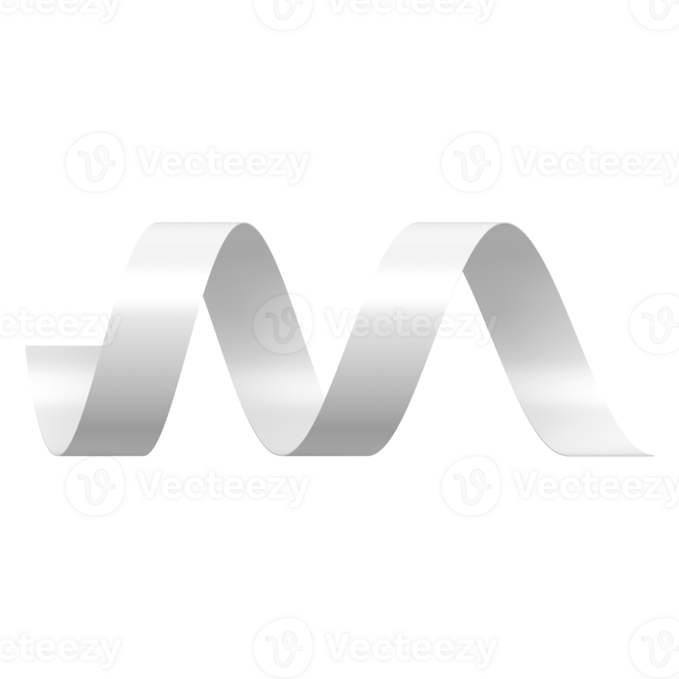 Wide stripes of festive serpentine. Christmas white decoration for winter festive with shiny design png