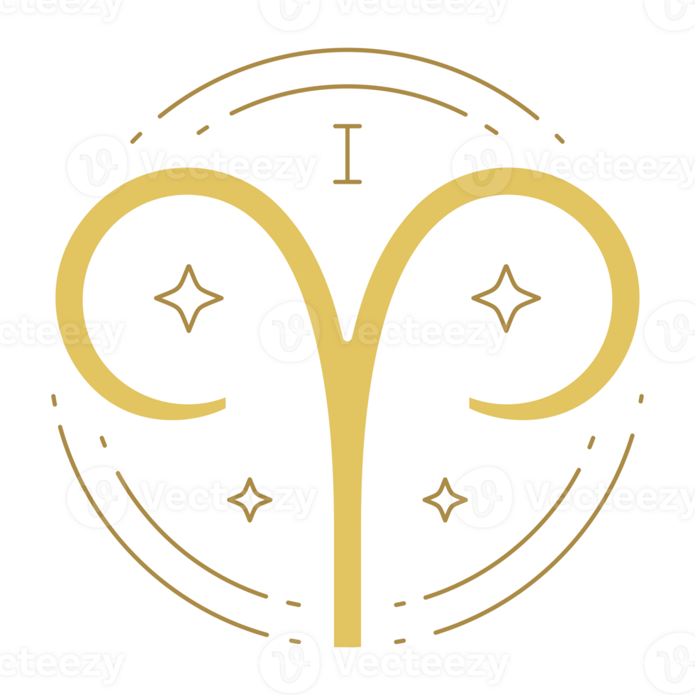 Aries Astrological Zodiac Line Art Sign png