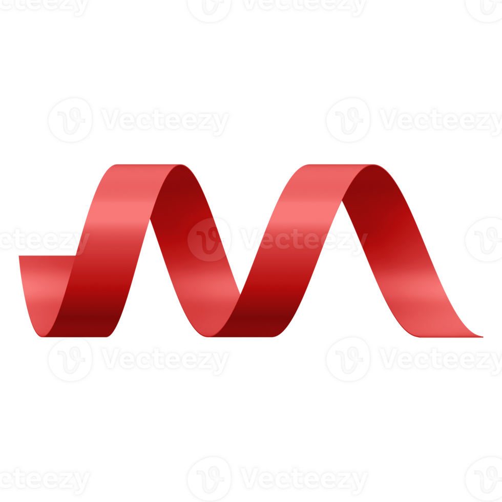 Wide stripes of festive serpentine. Christmas red decoration for winter festive with shiny design png