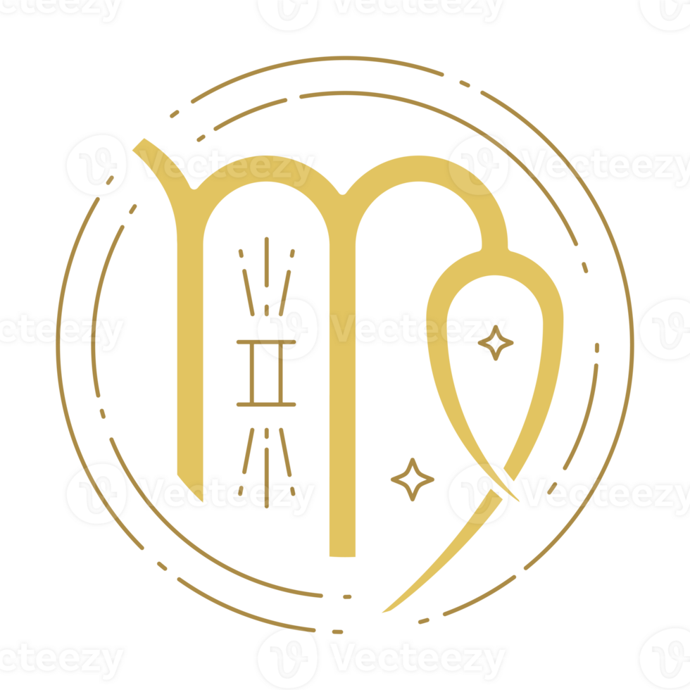 Virgo Astrological Zodiac Line Art Sign png