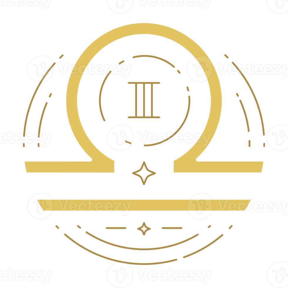 Libra Astrological Zodiac Line Art Sign png
