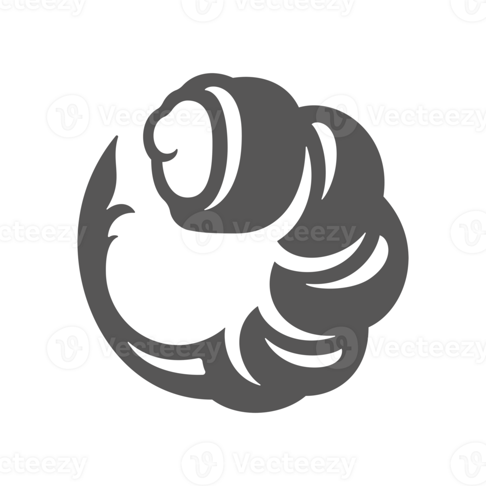 Shrimp hand drawn illustration for retro logo design png