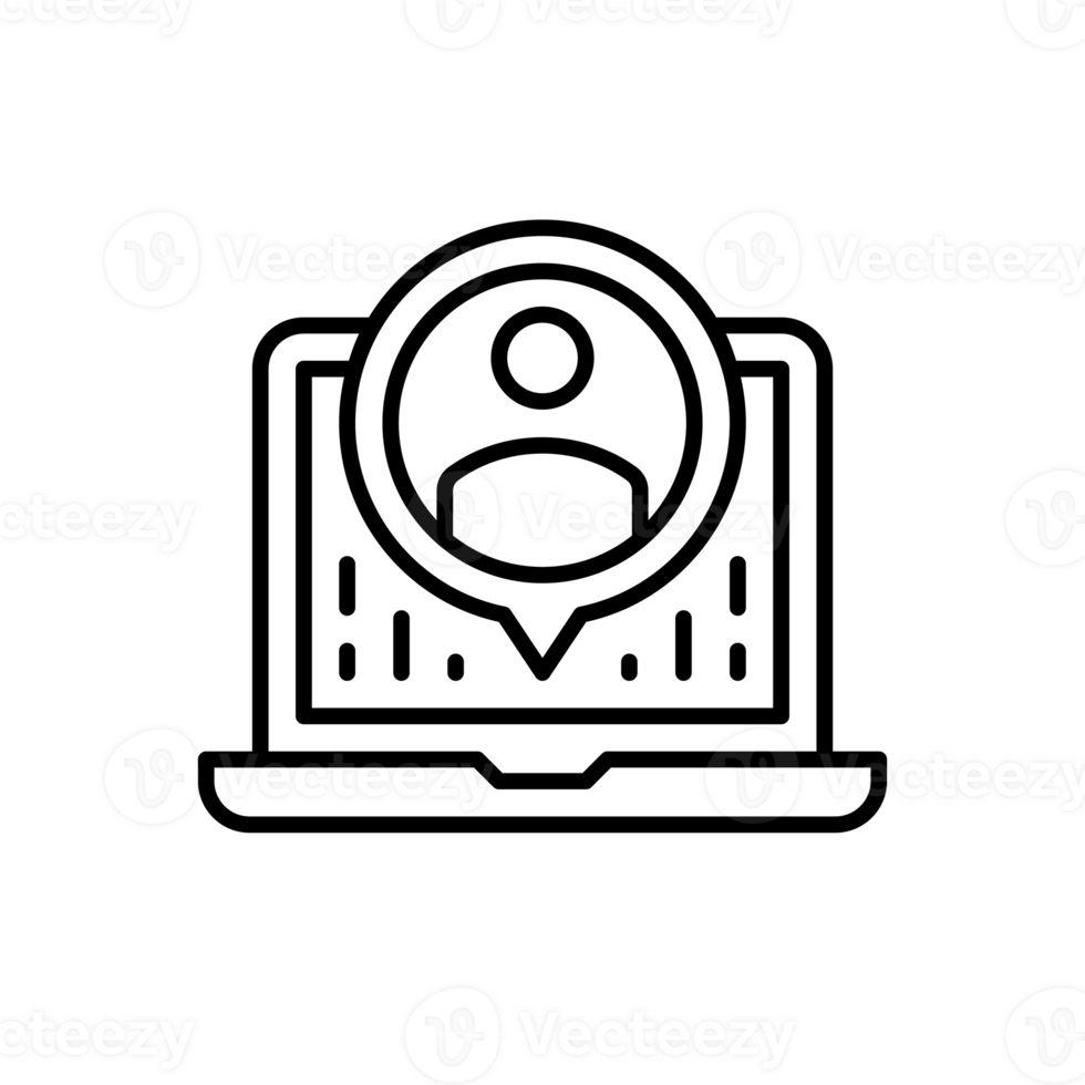 Online conference line icon. Technologies of web communication and remote work. png