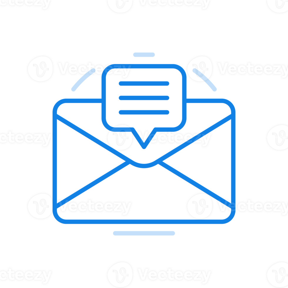 Message with documentation line icon. Information letter with important corporate data. png