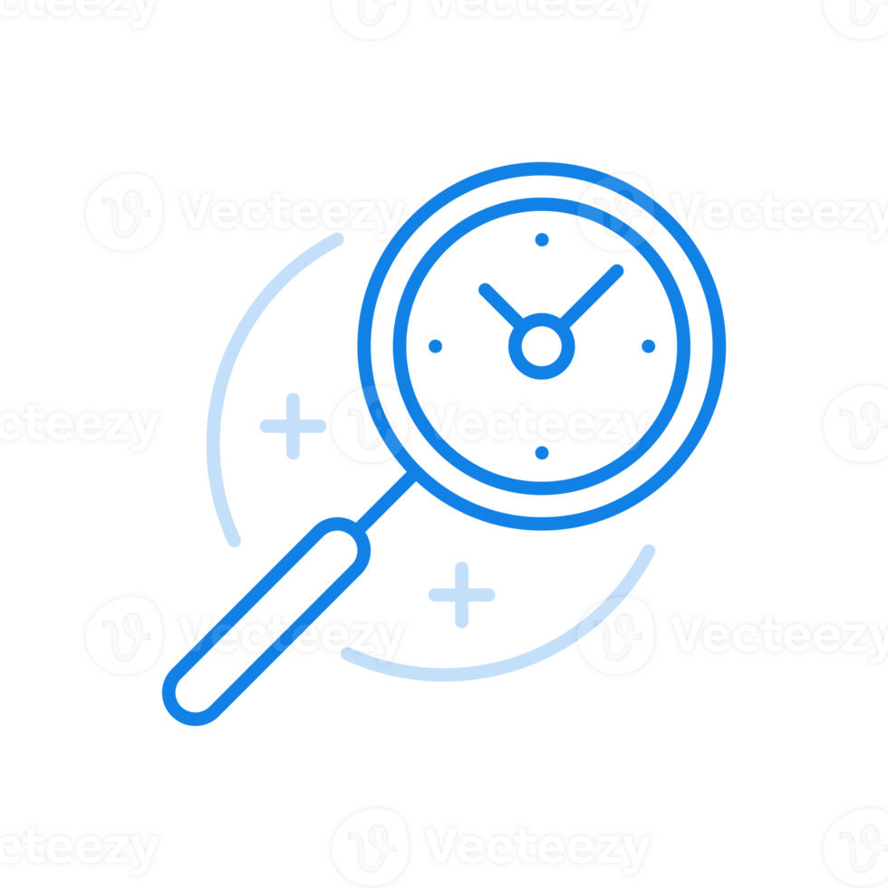 Working time analysis line icon. Strategy for managing deadlines and distributing office hours. png