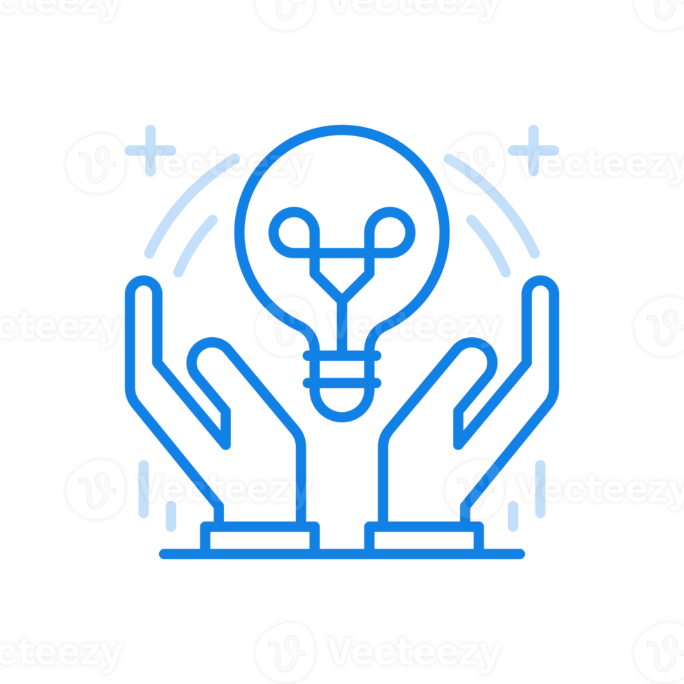 New creative idea line icon. Creative constructive thinking and brainstorming progress. png