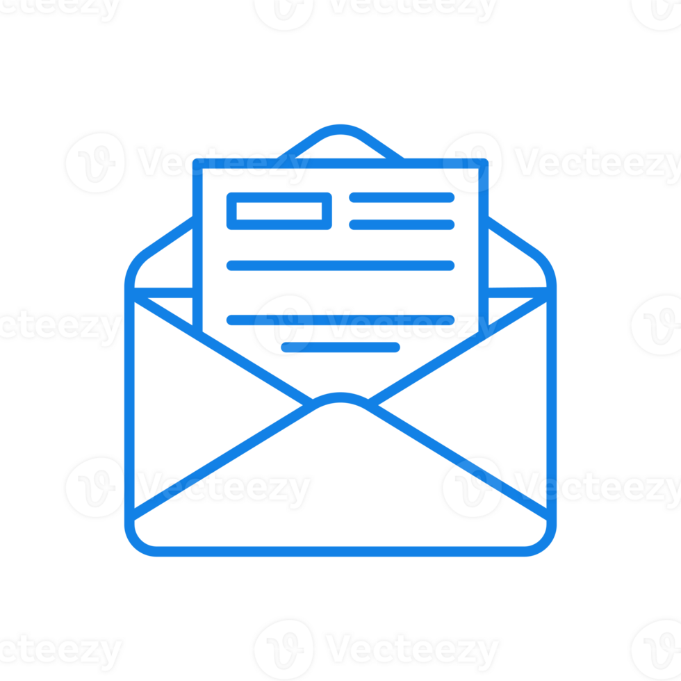 Contract email line icon. Signed deal in official documentation. png