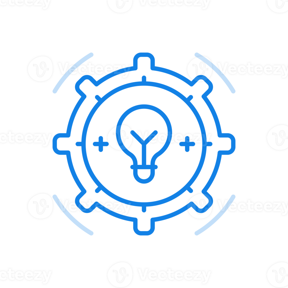 Idea formation process line icon. Constructive creative thinking and successful brainstorming. png