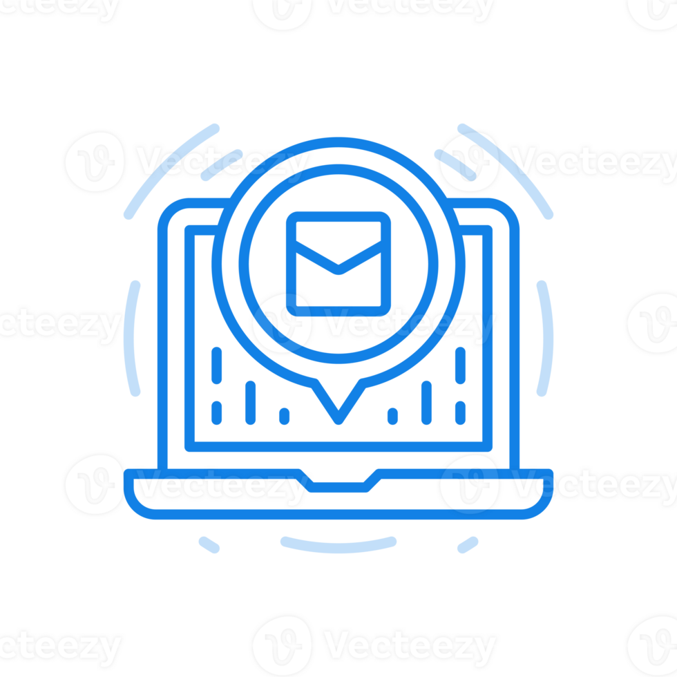 Online message line icon. Web chat application with correspondence and communication. png