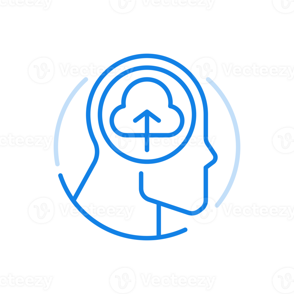 Learning process thinking line icon. Procedure for intelligence processing information received by person. png