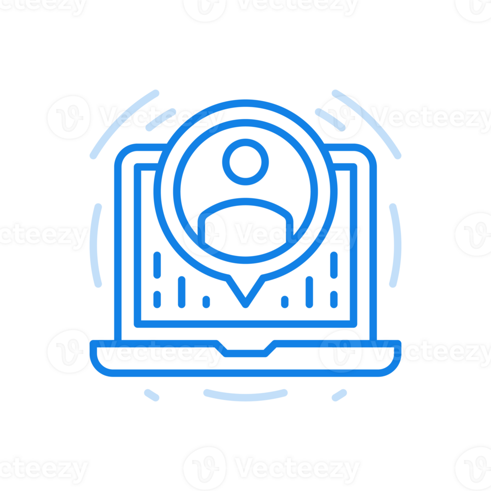 Online conference line icon. Technologies of web communication and remote work. png
