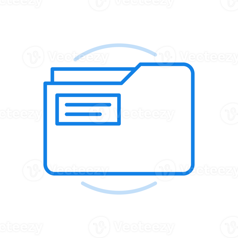 Folder with documents line icon. Archival information data work notes. png