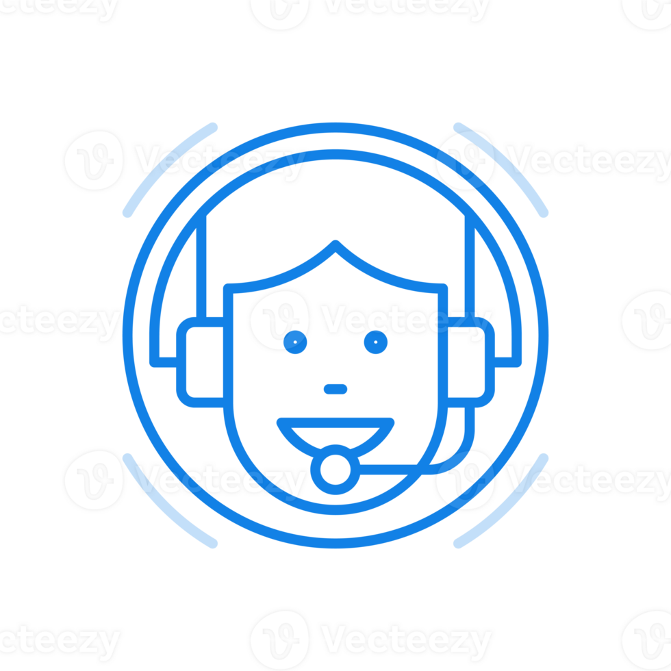 Customer consultation service line icon. Online support and assistance subscribers. png